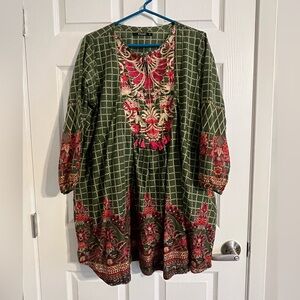 Khaadi Women’s Embroidered Kurta Green